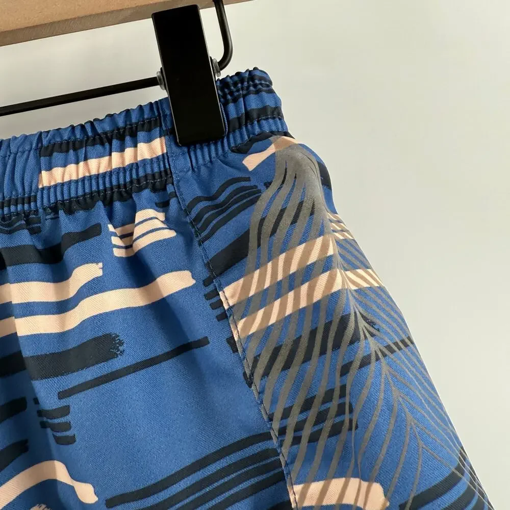 Oiselle Shorts Size 4 Womens Running Athletic Run Lined Mesh Athletic Blue Print